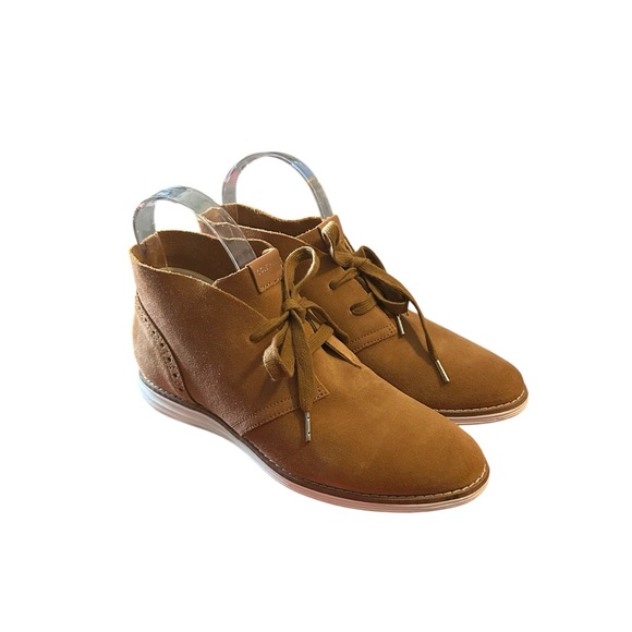 Cole Haan Shoes - Cole Haan Suede GrandOS Chukka Ankle Boots Women’s Size 6.5 Brown Preppy Fall